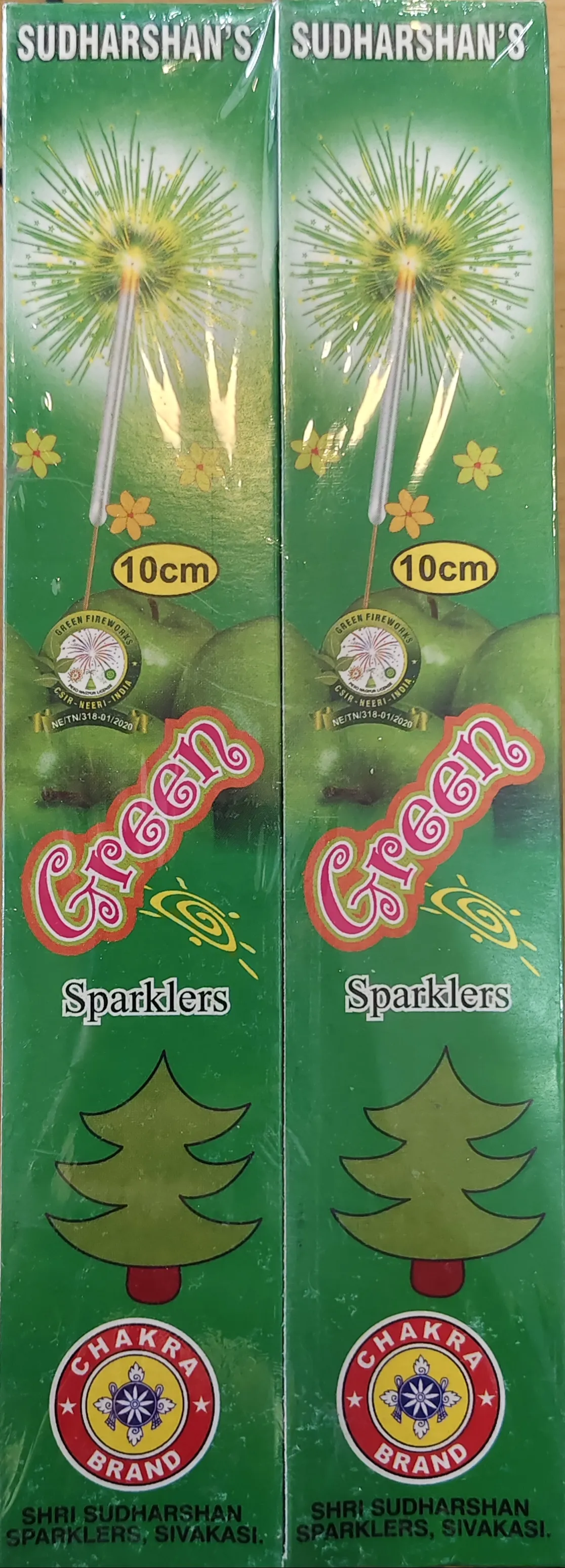 10CM GREEN SPARKLERS
